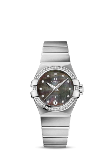 Omega Constellation Co-Axial 27 Brushed Stainless Steel / Diamond / Tahiti MOP